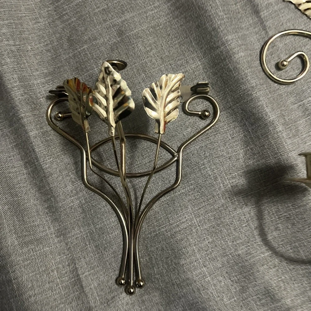 VTG MCM Set of 3 Home Interiors Metal Wall Sconce Candle‎ Holders / Shelf - READ